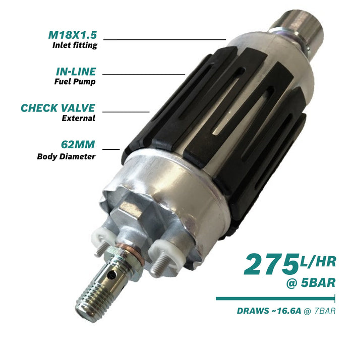 Bosch 200 In-Line Fuel Pump >275lph @ 5 Bar 0580464200