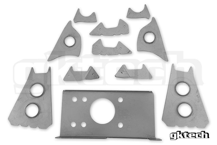 GKTech - V2 S13 240SX/R32 SKYLINE SUBFRAME WELD IN REINFORCEMENT PLATES (S13X-SUBF)