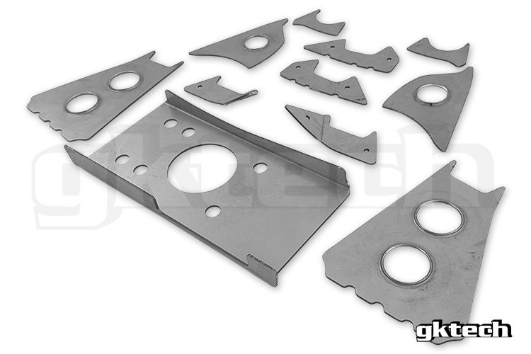 GKTech - V2 S13 240SX/R32 SKYLINE SUBFRAME WELD IN REINFORCEMENT PLATES (S13X-SUBF)