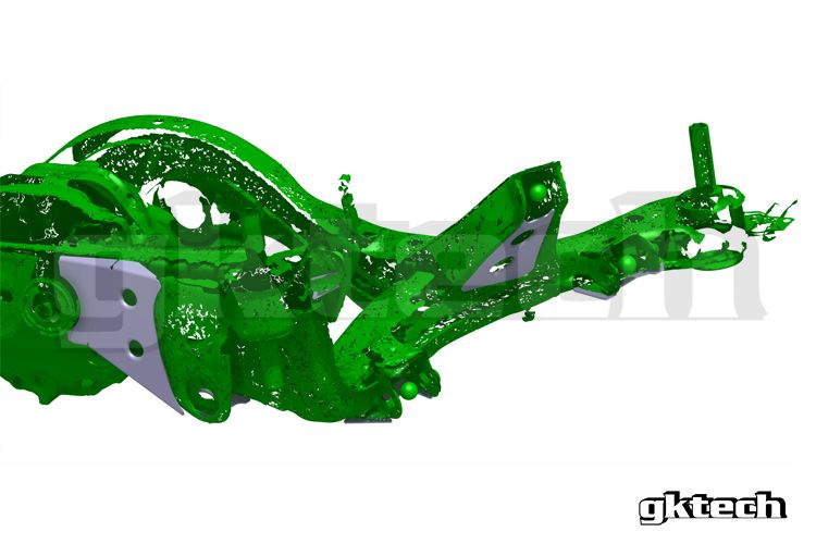 GKTech - V2 S14 240SX /S15 SILVIA/R33/R34 SKYLINE SUBFRAME WELD IN REINFORCEMENT PLATES (S145-SUBF)