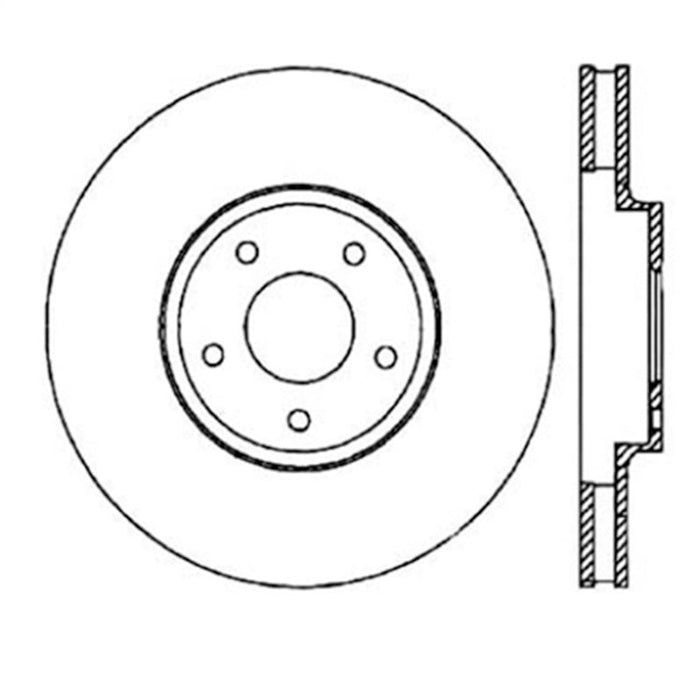 StopTech 06-07 350Z / 05-07 G35 exp Sport/ 06-07 G35X SportStop Slotted & Drilled Front Right Rotor