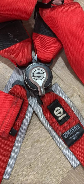 SPARCO Competition Harness 3" 4 Points [FIA] Red x2