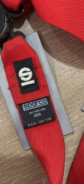 SPARCO Competition Harness 3" 4 Points [FIA] Red x2