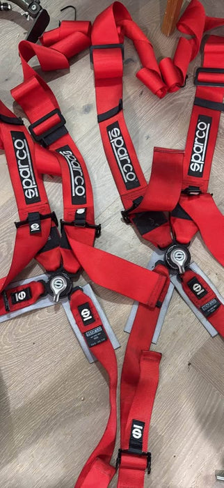 SPARCO Competition Harness 3" 4 Points [FIA] Red x2