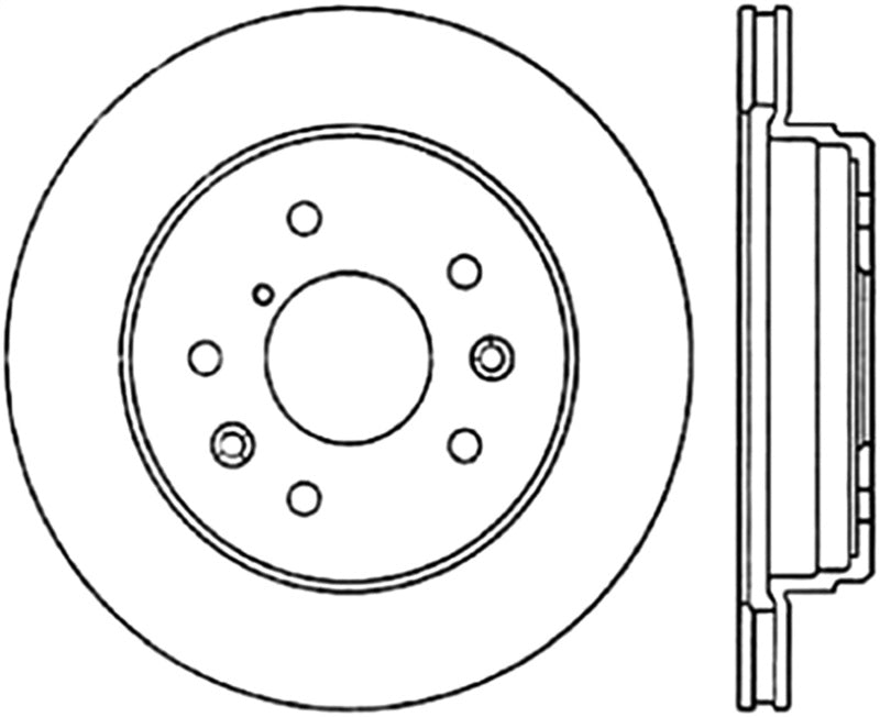 StopTech 86-92 Mazda RX-7 Slotted & Drilled Left Rear Rotor