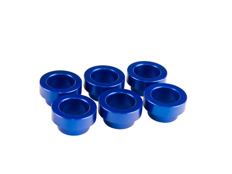 Fuel Injector Clinic - 6 x FIC blue anodized Toyota Supra manifold bungs (BU Supra Spacer 6A)