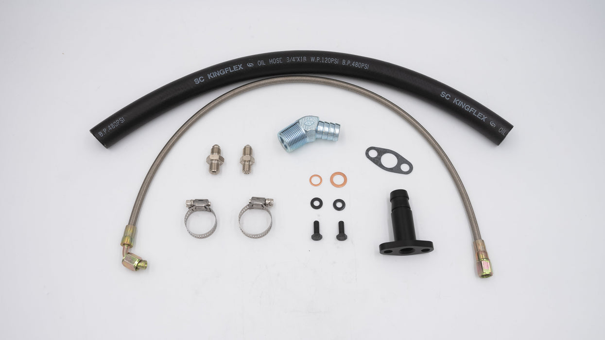 Drift HQ - Turbo Oil Feed Return Line Kit Nissan RB20 RB25 RB30 with Garrett GBC GBC20 GBC22