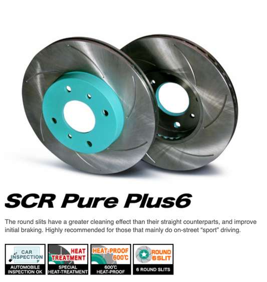 BCNR33 Projectμ brake rotor SCR Pure Plus6 Front and Rear Set