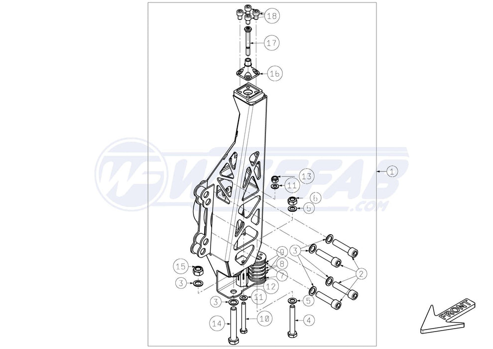 Nissan 350/370Z Front Knuckle Right assembled (WF370_100RA)