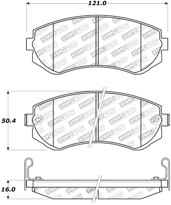 StopTech Street Touring 89-06/96 Nissan 240SX Front Brake Pads