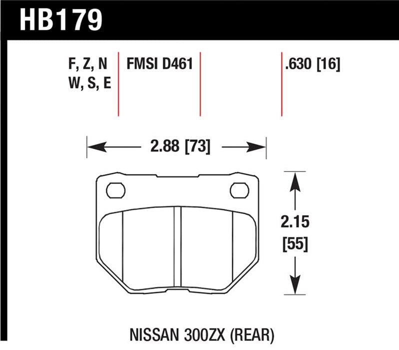 Hawk - HPS Rear Brake Pads - Nissan Z32 Brakes