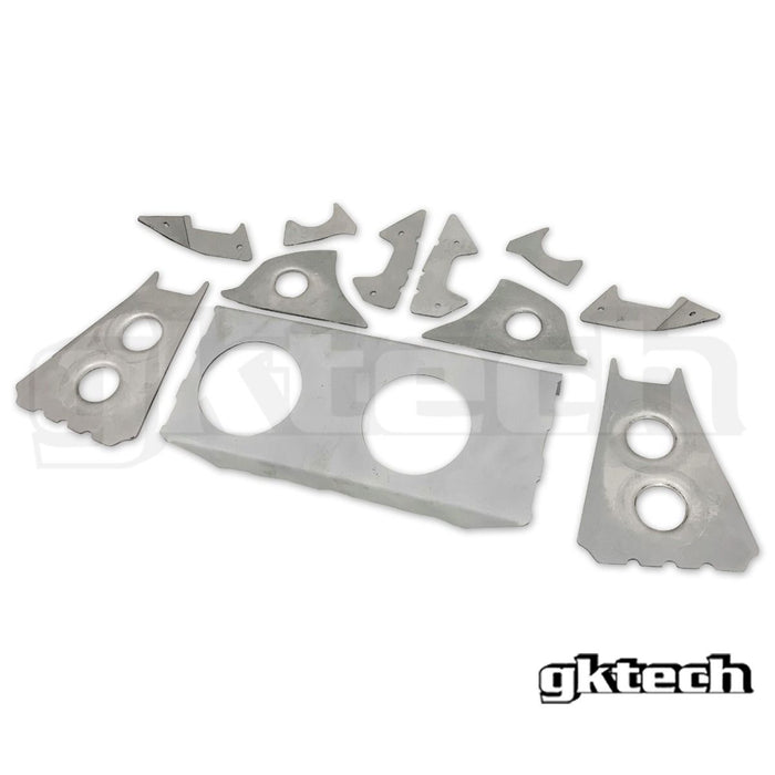 GKTech - V2 R32 GT-R SKYLINE SUBFRAME WELD IN REINFORCEMENT PLATES (GTRX-SUBF)