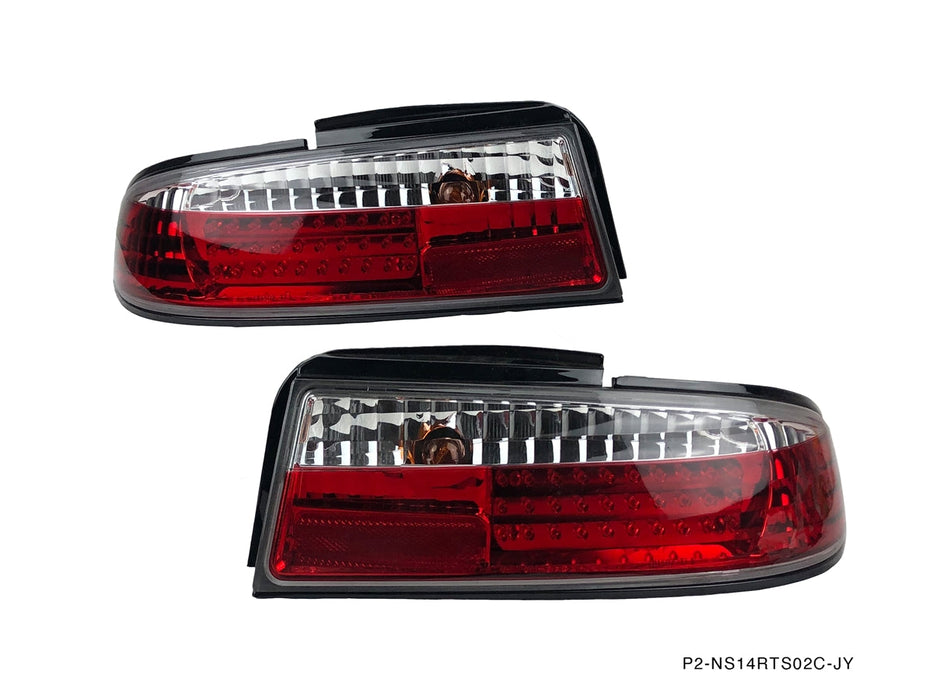 P2M - NISSAN S14 ZENKI 3PCS CRYSTAL REAR TAIL LIGHT KIT [LED VERSION] (P2-NS14RTL02C-JY)