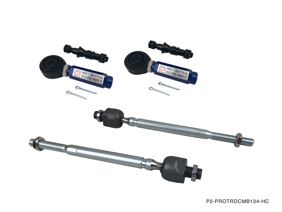 P2M - COMBINATION : NISSAN S13 / S14 INNER TIE ROD W/PRO TYPE OUTER TIE ROD COMBO (P2-PROTRDCMB134-HC)