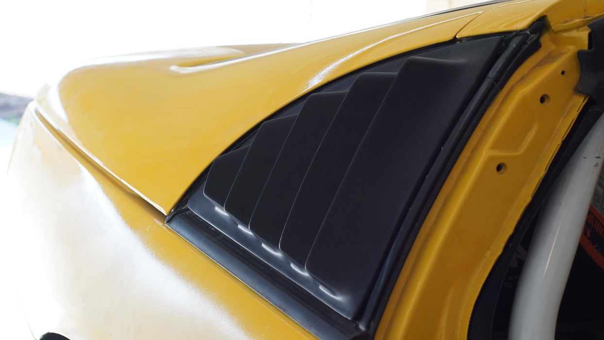 KBD - Nissan 300ZX 1990-1996 2+0 KBD Louvered 2 Piece Polyurethane Window Scoops (37-6106)