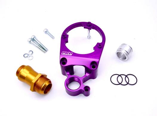 Platinum Racing Products -  Twin Cam Pro CAS Bracket With Optional -20AN Head Drain Fittings