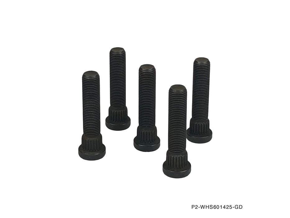 P2M - NISSAN 14.25MM KNURL EXTENDED WHEEL STUD : M12X1.25 THREAD (P2-WHS601425-GD)