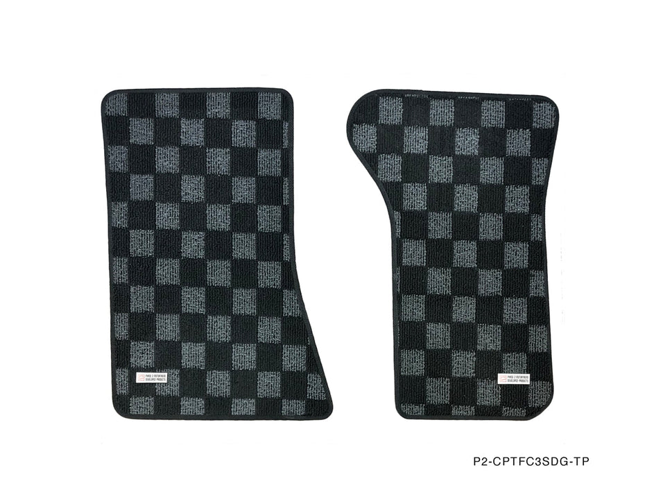 P2M - MAZDA FC3S 1986-90 RX-7 RACE FLOOR MATS : DARK GREY (P2-CPTFC3SDG-TP)