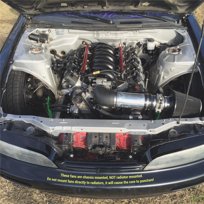 Chase Bays - Tucked Aluminum Radiator - Nissan 240sx S13 / S14 / S15 and R32 (CB-14RAD-138)