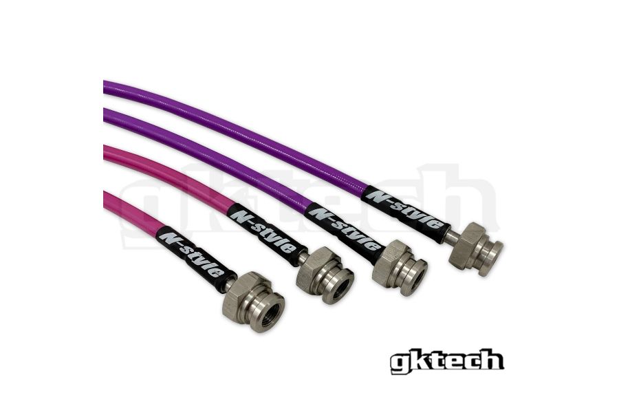 GKTech - N-STYLE S14 240SX/S15 SILVIA BRAIDED BRAKE LINES (FRONT & REAR SET) (S145-BRKE-1)