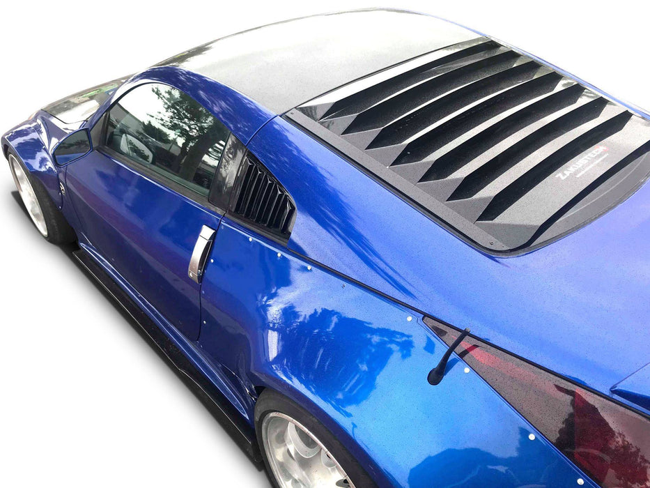 KBD - Nissan 350Z 2003-2008 KBD Louvered 2 Piece Polyurethane Window Scoops (37-6090)