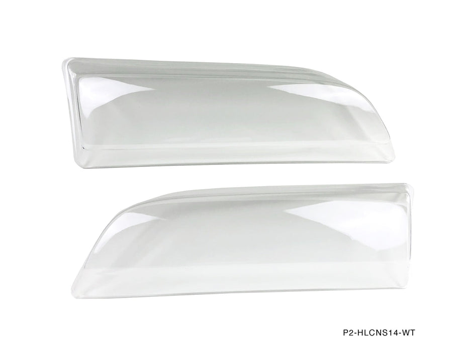 P2M - NISSAN S14 ZENKI 1995-96 CLEAR HEADLIGHT COVERS (P2-HLCNS14-WT)