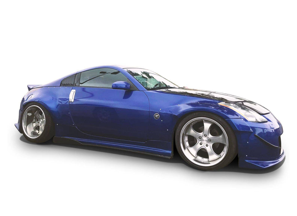 KBD - Nissan 350Z 2003-2008 KBD Louvered 2 Piece Polyurethane Window Scoops (37-6090)