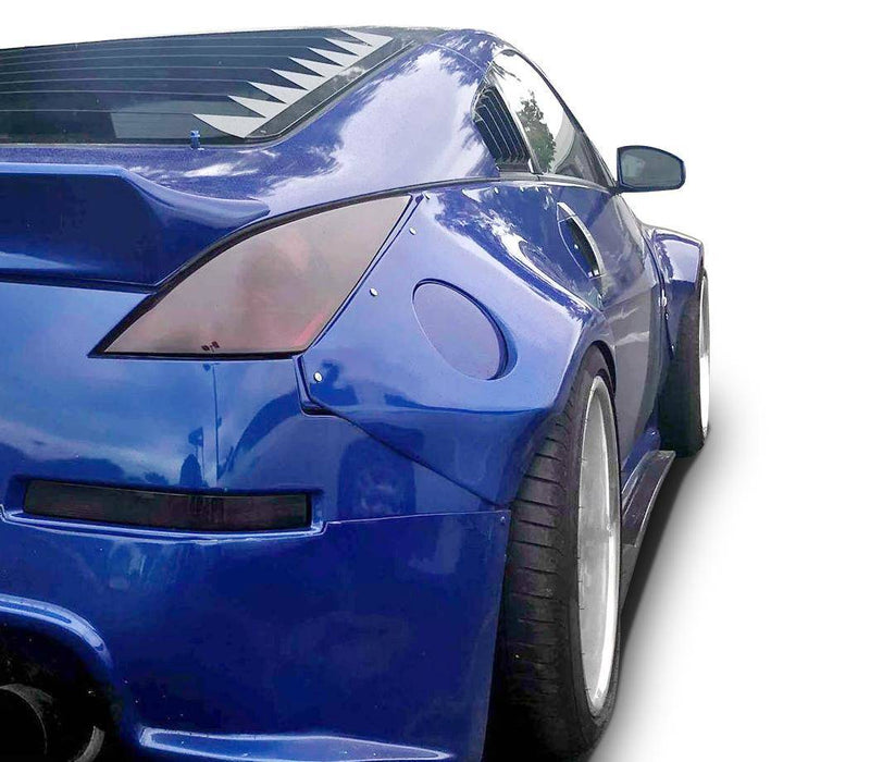 KBD - Nissan 350Z 2003-2008 KBD Louvered 2 Piece Polyurethane Window Scoops (37-6090)