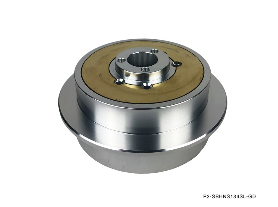 P2M - NISSAN S13 (NON-HICAS) /14 BILLET ALUMINUM 40MM STEERING WHEEL HUB ADAPTER : SILVER (P2-SBHNS134SL-GD)