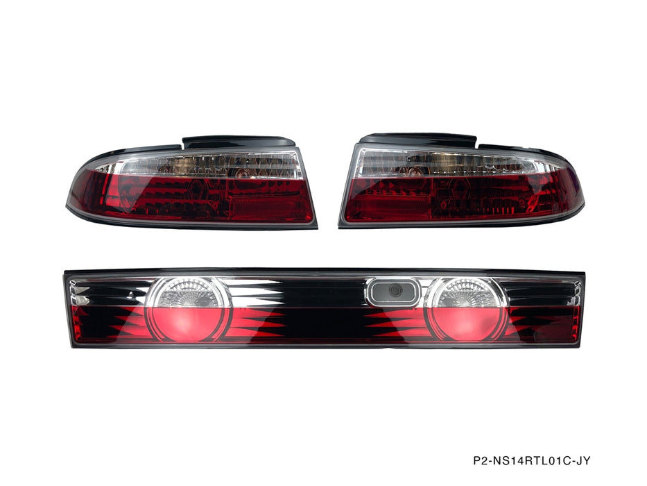 P2M - NISSAN S14 ZENKI 3PCS CRYSTAL REAR TAIL LIGHT KIT (P2-NS14RTL01C-JY)