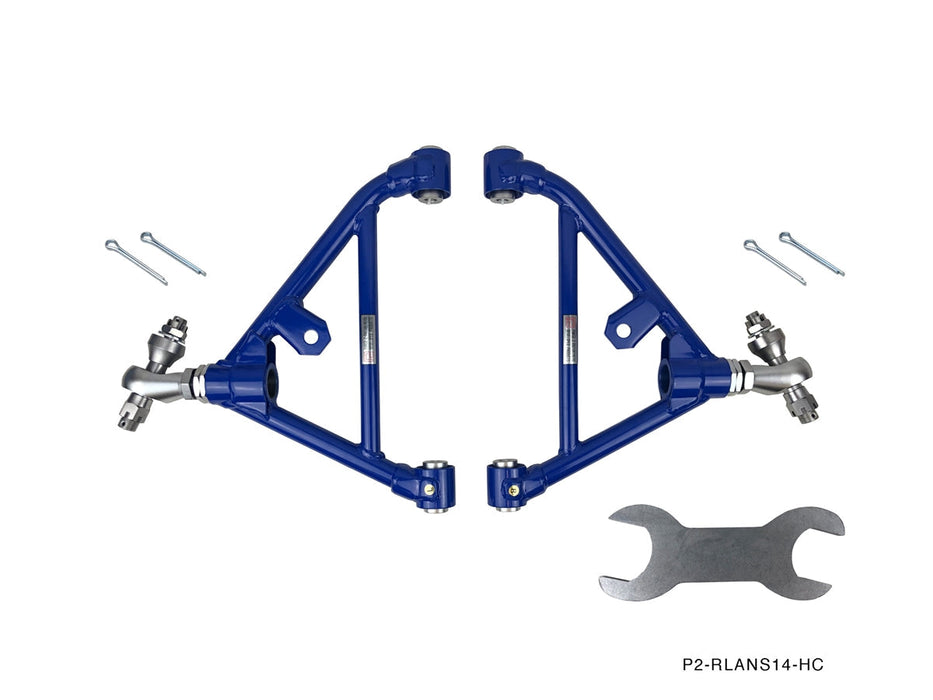 P2M - NISSAN S14 ADJUSTABLE REAR LOWER CONTROL ARMS (P2-RLCANS14-HC)