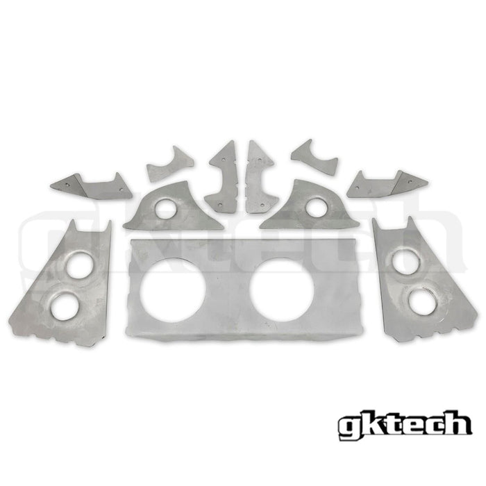 GKTech - V2 R32 GT-R SKYLINE SUBFRAME WELD IN REINFORCEMENT PLATES (GTRX-SUBF)