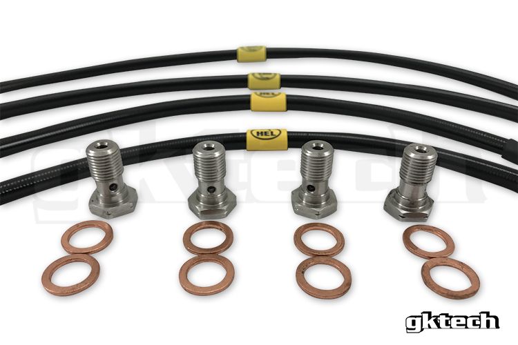 GKTech - S14 240SX/S15 SILVIA BRAIDED BRAKE LINES (FRONT & REAR SET) (S145-BRKE-1)