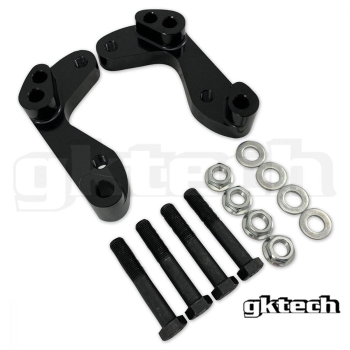 GKTech - Z32/R32/S14/S15 CALIPER BRACKET TO SUIT 350Z/G35 BREMBO ROTORS (350ZADPTBUNDLE)