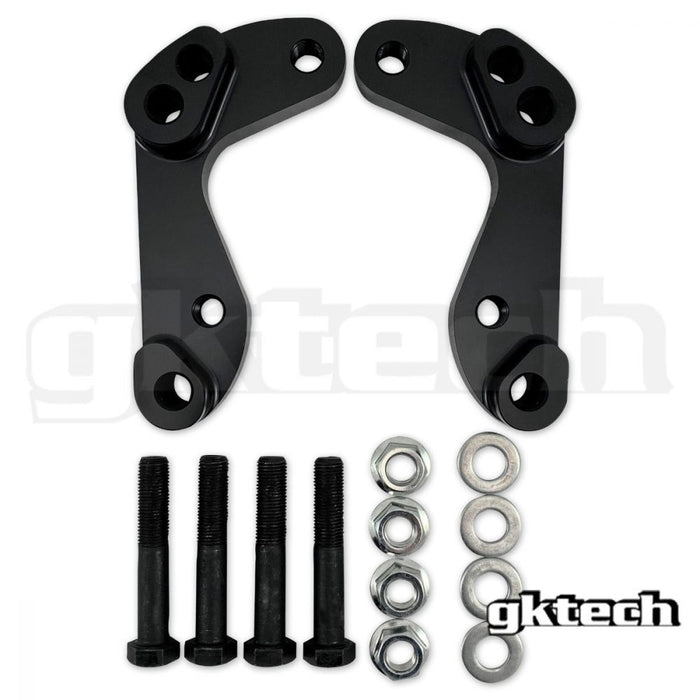 GKTech - Z32/R32/S14/S15 CALIPER BRACKET TO SUIT 350Z/G35 BREMBO ROTORS (350ZADPTBUNDLE)