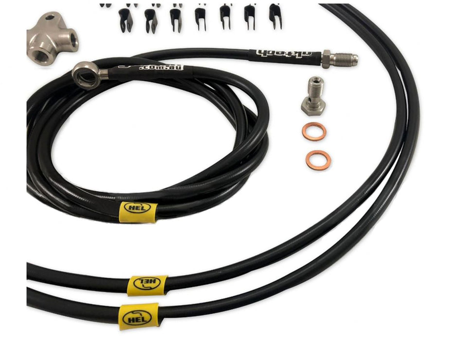 GKTech - 240SX/SKYLINE STAND ALONE SS E-BRAKE BRAIDED BRAKE LINE KIT (2POT-LINE)