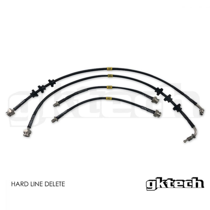 GKTech - Z32 300ZX BRAIDED BRAKE LINES (FRONT & REAR SET) (Z32BRAKEBUNDLE)