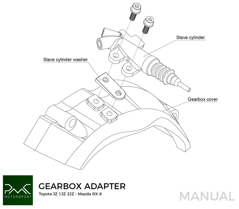 PMC Motorsport - Gearbox Adapter Plate Toyota JZ - Mazda RX-8 (F0RX8-JZ)