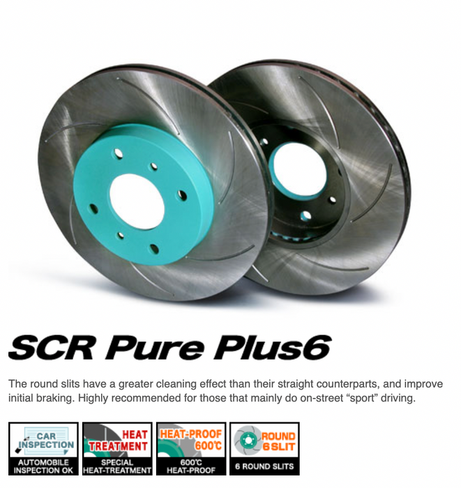 ECR33 Projectμ brake rotor SCR Pure Plus6 Front and Rear Set